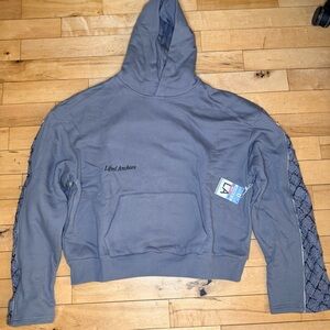 Lifted Anchors Grey Paramount Zipper Flare Hoodie sz 3XL retail $140